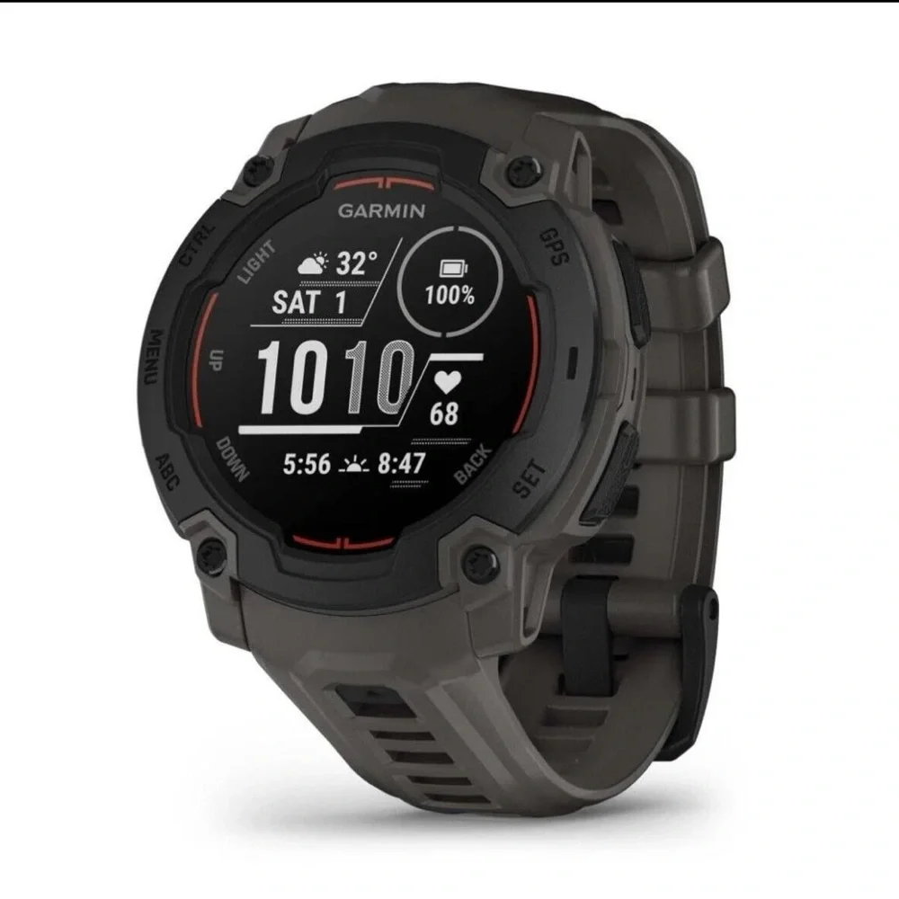 garmin instinct e series rugged GPS smartwatch in gray and black 40mm